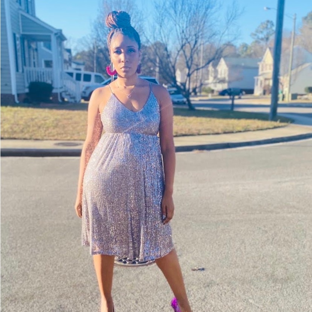 🤩😍 Sequin Silver Sparkling Dress😍🤩